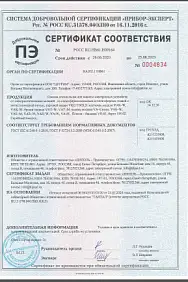 Сертификат соответствия антистатической одежды