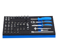 Набор головок торцевых с принадлежностями, малый ложемент 964/5SOS