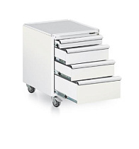 Подкатная лабораторная тумба с телескопическими направляющими ТП/S LAB