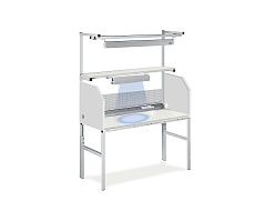 Рабочее место Классик Асепт с металлическими перегородками