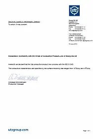 Сертификат соответствия антистатических контейнеров GEORG UTZ