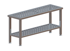 Скамья из нержавеющей стали серии Кристалл КР-СК